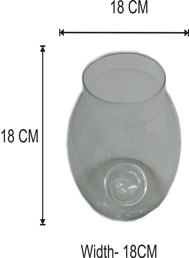 Afast Home Indoor Room Decorative Clear Glass Fish Bowl Pot-A18, 18 X 18 Cm, 3 LTR - Image 2